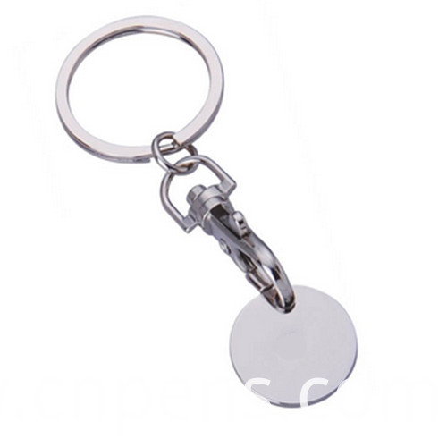 Promotional Shopping Trolley Token Coin Keyring with Custom Logo (F1299)